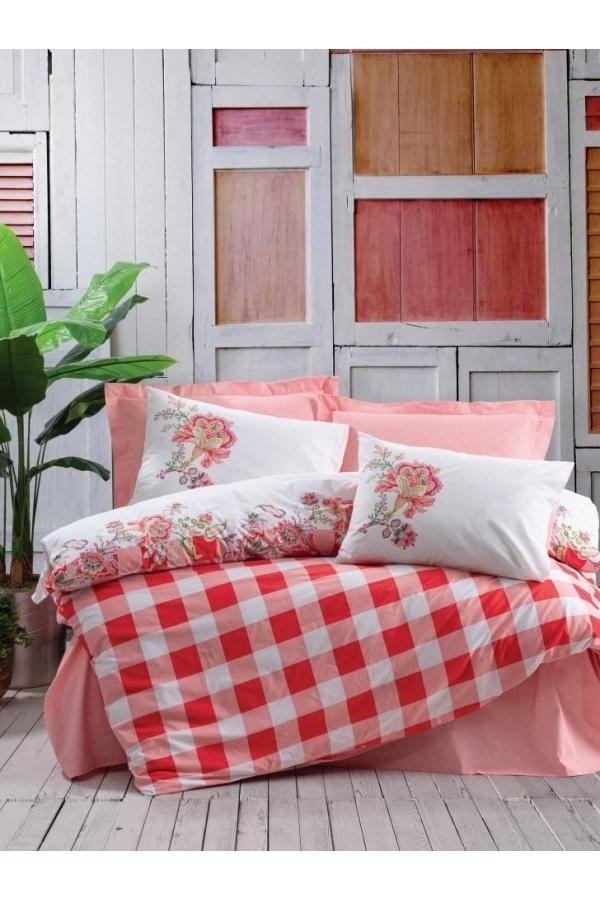 Cotton Box Alaçatı Oregano Pembe Tek Kişilik Nevresim Tk.