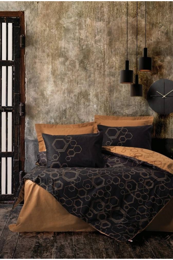 Cotton Box Dark Dawn Bakır Çift Kişilik Nevresim Takımı