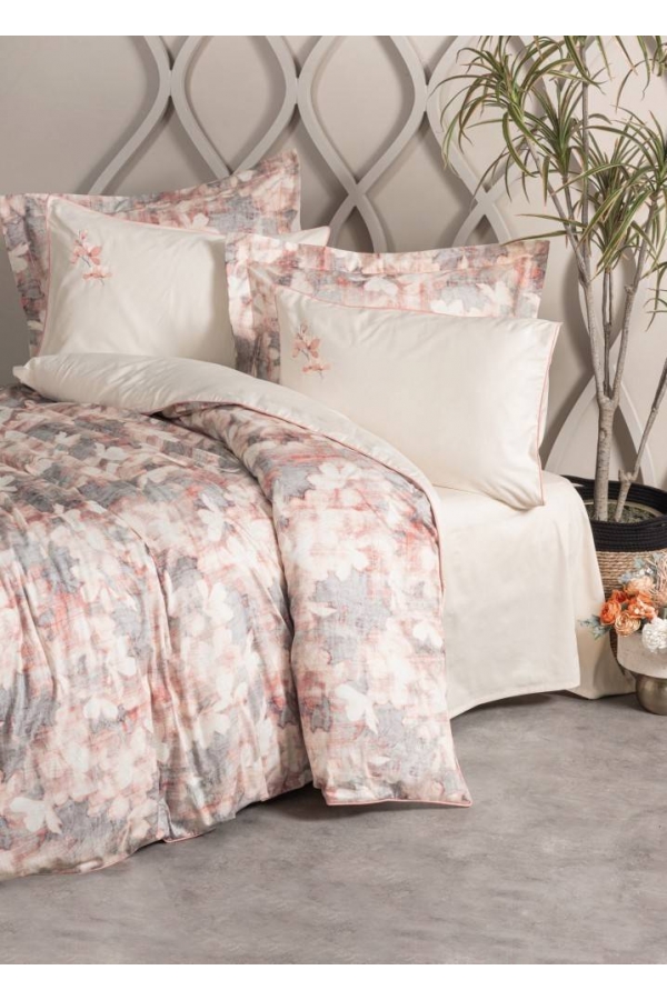 Cotton Box Elite Saten Layana Pembe Nevresim Takımı