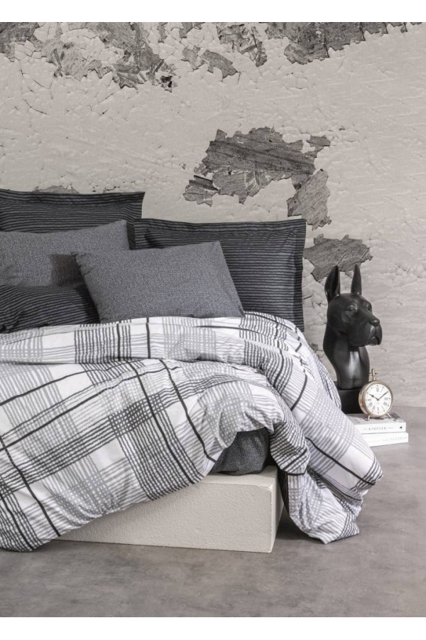 Cotton Box Modern Will Antrasit Çift Kişilik Nevresim Takımı