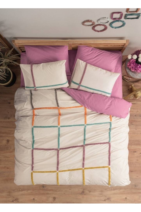 Cotton Box Puff Nakışlı İnsula G. Kurusu Nevresim Takımı