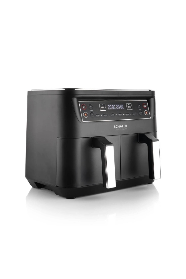 Schafer Fit Fry Dual Dijital Airfryer Fritöz Siyah