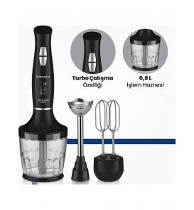 Goldmaster IN-6140S Kitchenmix Siyah Blender Seti