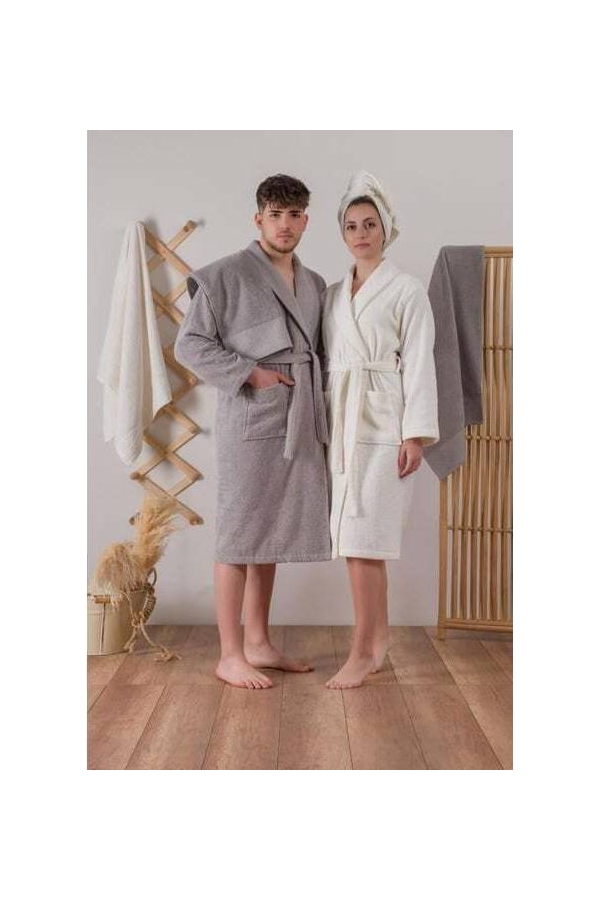 Cotton Box Jakarlı Camilla Bornoz Takımı