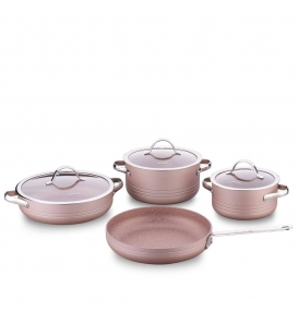 Korkmaz A2619 Linea Rosegold 7 Parça Tencere Seti
