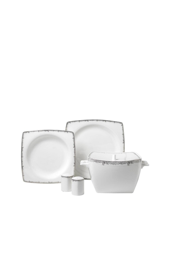 Korkmaz A8424 Bone Sel. 60 Parça Yemek Takımı Kare