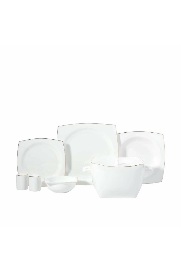 Korkmaz A8459 Bone Sel. 60 Parça Yemek Takımı Kare