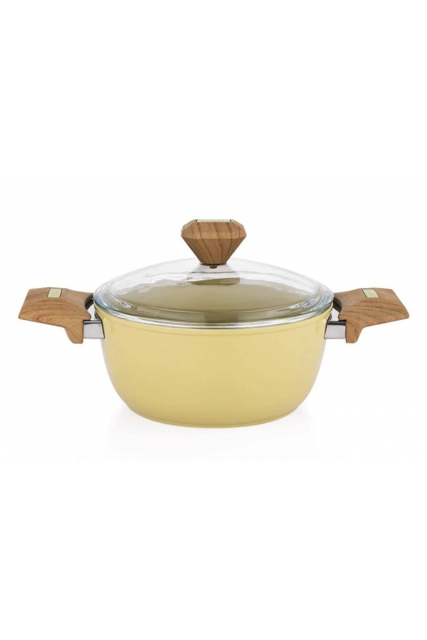 Schafer Fiesta Seramik Yeşil 20 Cm Derin Tava