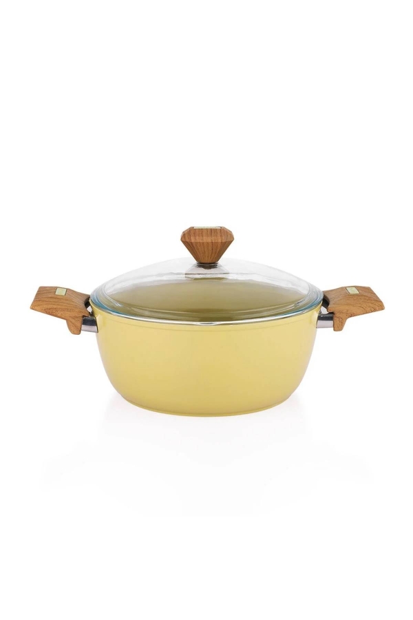 Schafer Fiesta Seramik Yeşil 24 Cm Derin Tencere