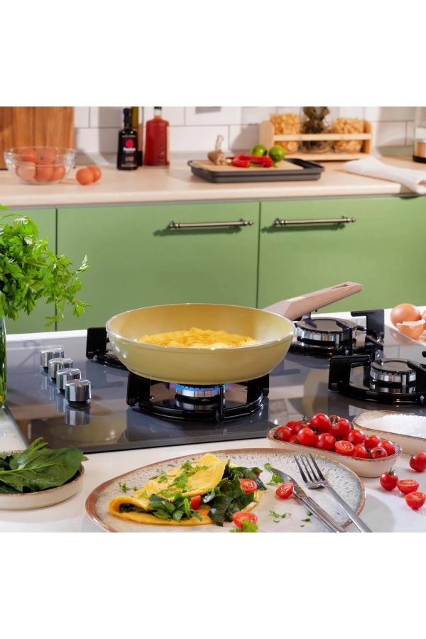 Schafer Fiesta Seramik Yeşil 24 Cm Tava