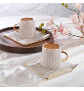Schafer Vogue Bej01 Kahve Fincan Takımı 6 Lı
