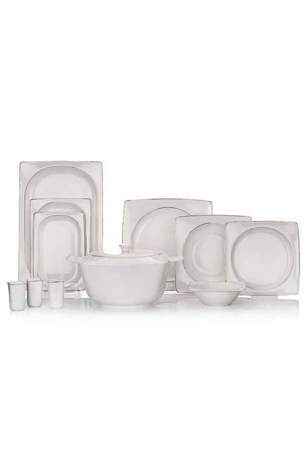 Schafer Glamor Pure Platin 60 Parça Yemek Takımı