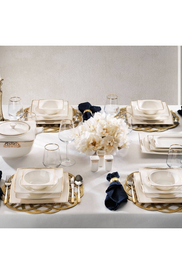 Schafer Glamor Regal Gold03 60 Parça Yemek Takımı