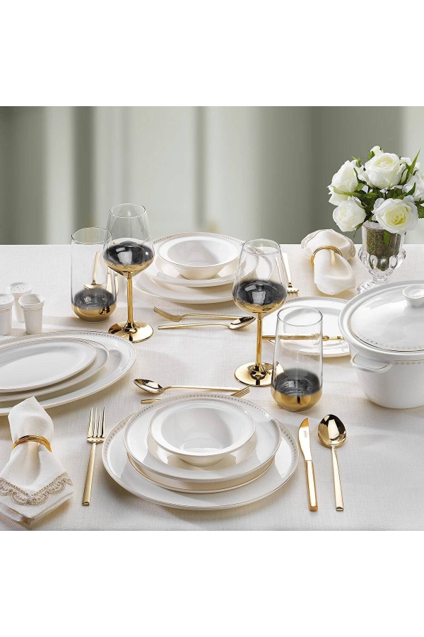 Schafer Queen Classy Altın 60 Parça Yemek Takımı