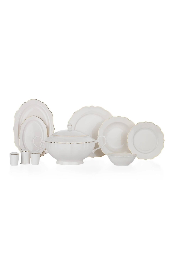 Schafer Selina Gold01 60 Parça Yemek Takımı