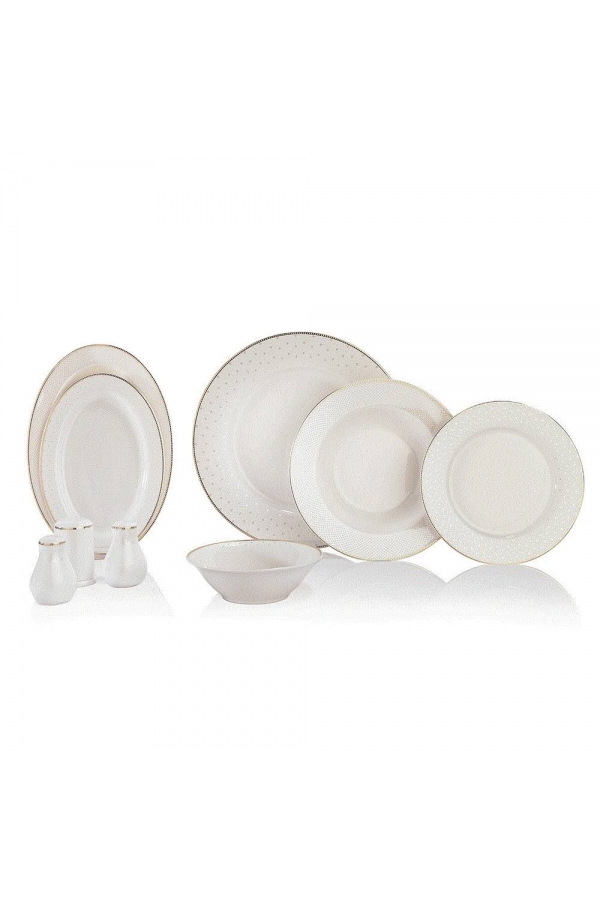 Schafer Mila Altın01 56 Parça Yemek Takımı