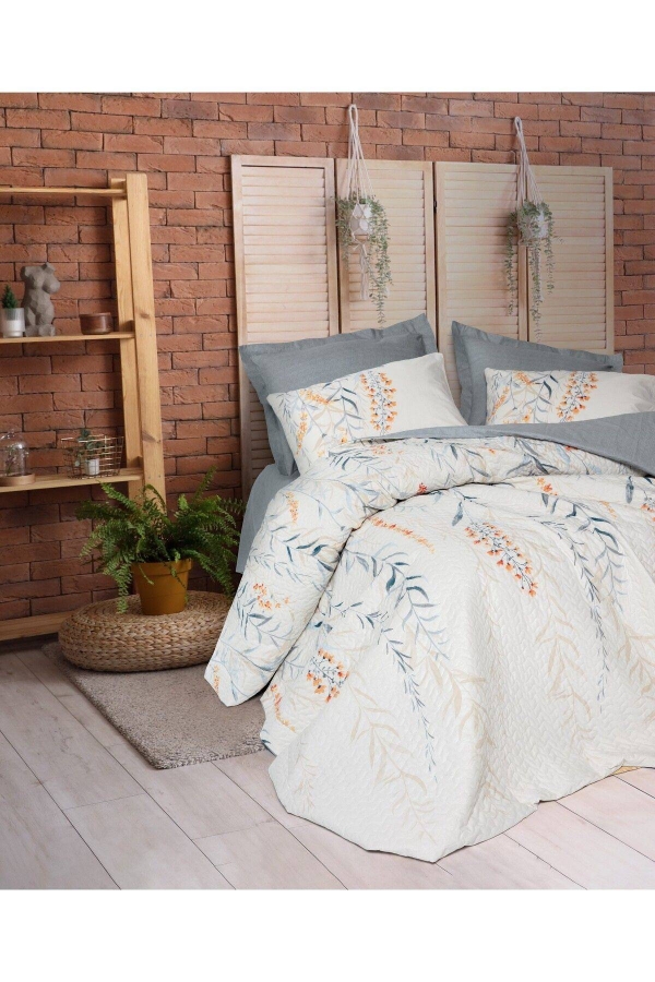 Cotton Box Modeline Hiedra İndigo Çift Kişlik Nevresim Tk.