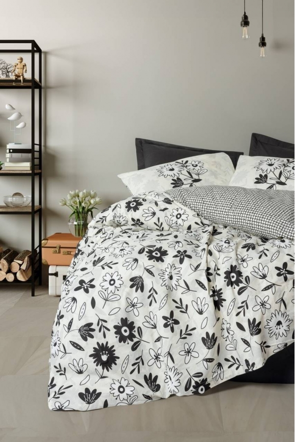 Cotton Box Meresa Siyah Çift Kişilik Nevresim Takımı