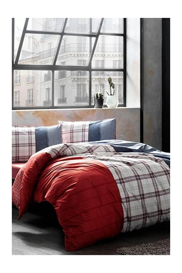 Taç Cloud Kırmızı Queen Size Nevresim Takımı