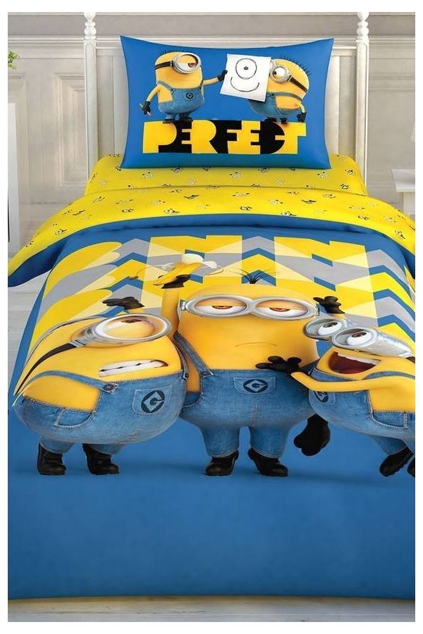 Taç Lisanslı Minions Perfect Tek Kişilik Nevresim Takımı