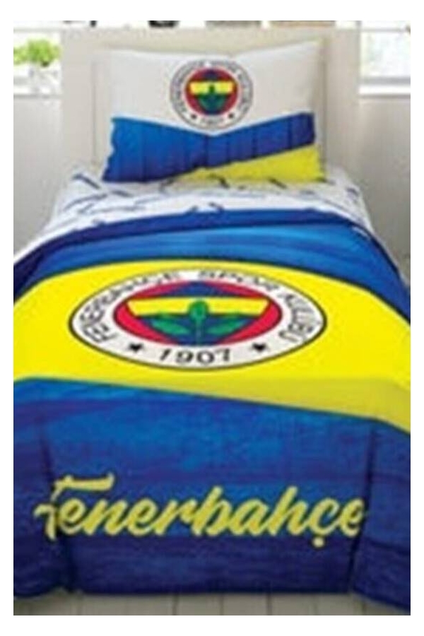 Taç Lisanslı Fenerbahçe Wooden Logo Tek K. Nevresim Tk.