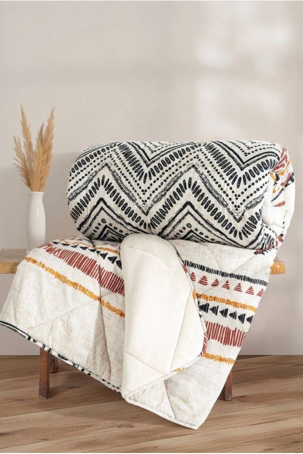 Cotton Box Velvet Felix Bej Çift Kişilik Yorgan