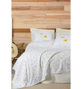 Cotton Box Sweet Dolce Sarı Tek Kişilik Pike Takımı