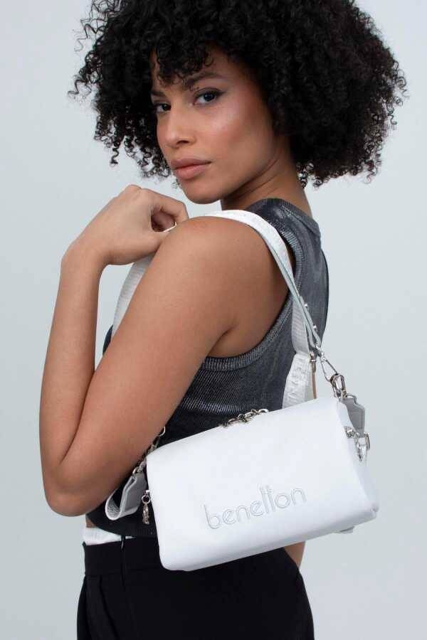 United Colors Of Benetton BNT 1364 Beyaz-A.Gri Çanta