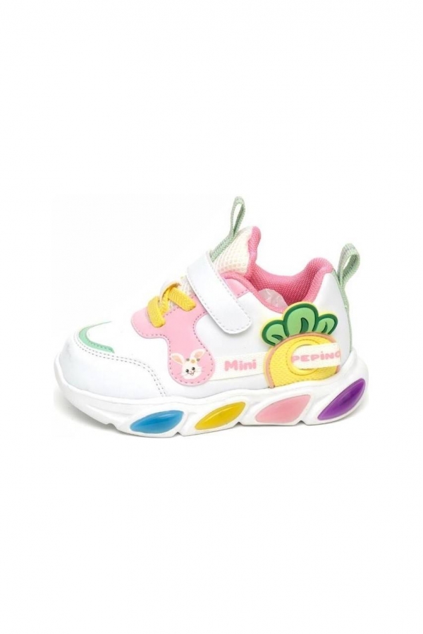 Pepino 1802 Bebe Spor Ayakkabı Beyaz-Pembe