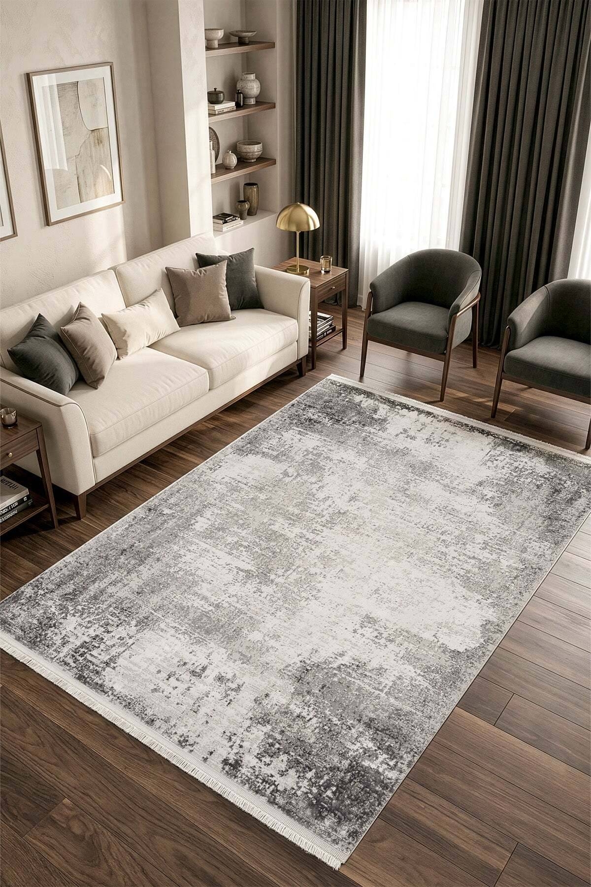 Koza Oasıs A0682B Gri Halı