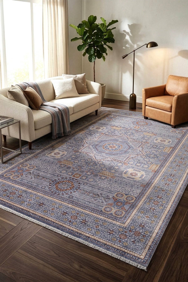 Koza Bergama A6104D Krem Halı
