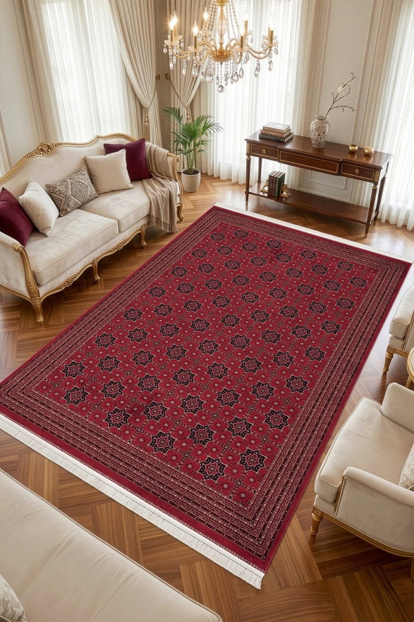 Koza Buhara A5975A Bordo Halı
