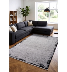 Calvin Klein Modern Sheen A3486D Gri Siyah Halı